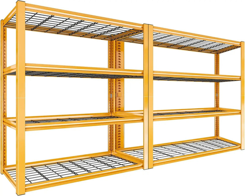 REIBII 40" W Garage Shelving 2240 LBS Storage Shelves Adjustable Heavy Duty Shelving 4 Tier Metal Shelves for Storage 59.5"H Metal Shelf for Pantry Basement Warehouse 40"W × 19.5"D × 59.5"H, 2 Pack by GreenHaven Gardens