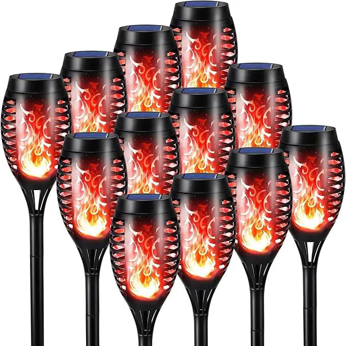 Toodour Solar Torch Flame Lights, 6 Pack Solar Lights Outdoor with Flickering Flame, Waterproof Solar Pathway Lights Landscape Decoration Lighting for Garden, Lawn, Yard, Outdoor Decor - Red by GreenHaven Gardens