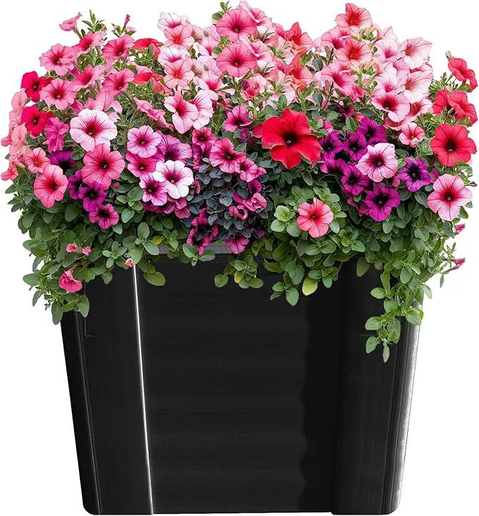 Raised Garden Bed - 1x1 ft Planter Box - Black HDPE - No Tools Needed - DIY Kit for Urban Gardening, Flowers, Herbs & Vegetables - Made in The USA - 2 Pack by GreenHaven Gardens