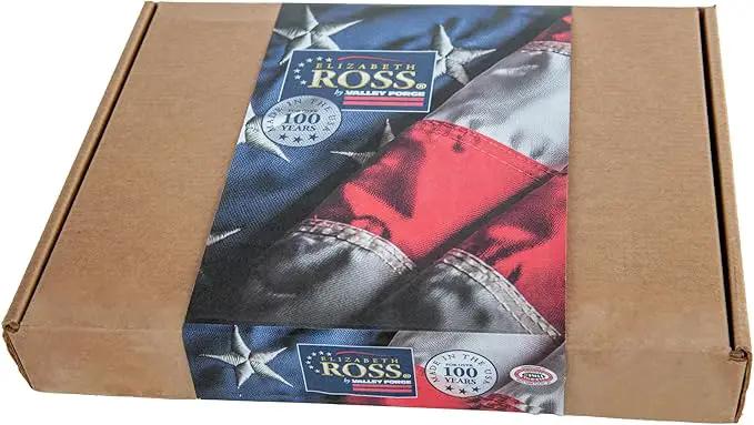 4’ x 6’ Elizabeth Ross American Flag with Embroidered Stars by GreenHaven Gardens