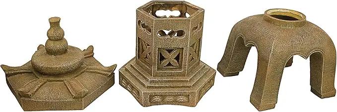 Design Toscano SS8577 Sacred Pagoda Lantern Asian Decor Garden Statue, Large, Gothic Stone by GreenHaven Gardens