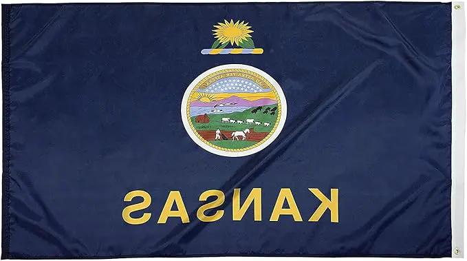 FlagSource Kansas Nylon State Flag, Made in the USA, 3x5' by GreenHaven Gardens