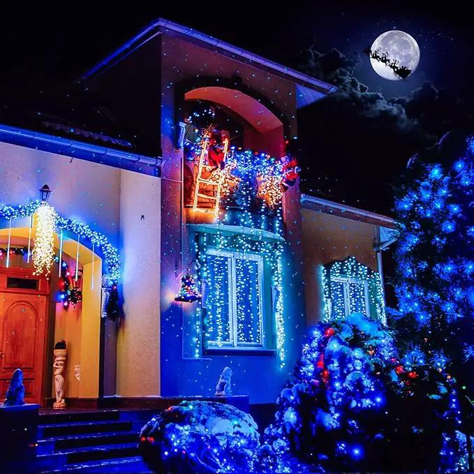 2 Pack Solar Christmas Lights Outdoor Waterproof, 75.5 ft 200 LED Solar Powered Blue String Lights,8 Modes Solar Christmas Lights for Garden Yard Patio Tree Party Xmas Decoration by GreenHaven Gardens