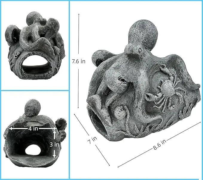 Octopus Sculpture Gutter Diverter Rain - Decorative Gutter Extension Downspout, Splash Block, 3"x4" Downspout Extender, Outdoor Decor Sculpture Ornament, Gutter Downspout Decoration by GreenHaven Gardens