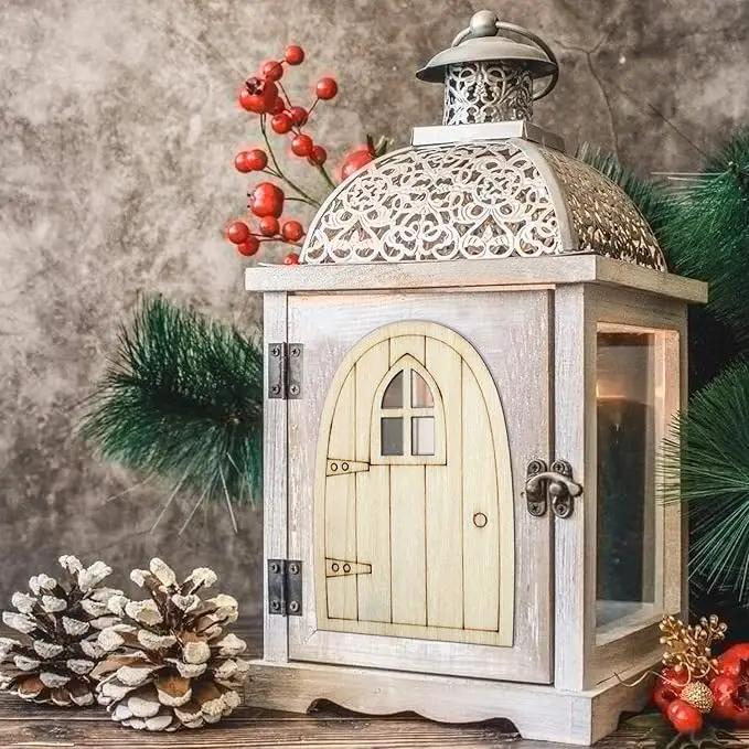 AUEAR, 24 Pack Unpainted Fairy House Doors Mini Wooden Miniature Garden Door for DIY Craft 4 Styles by GreenHaven Gardens