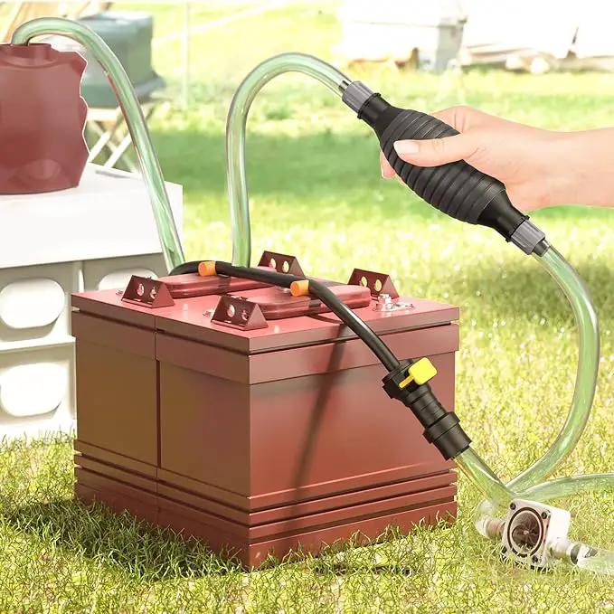 Golf Cart Water Filler for Flow Rite Pro Fill Watering System, Hand Water Pumb for Trojan HydroLink Watering System (Golf Cart Water Filler - with Flowmeter) by GreenHaven Gardens