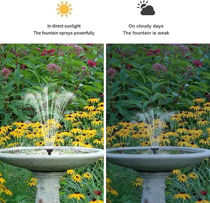 Biling 7.5W Solar Water Pump Outdoor, Solar Pond Pump Solar Fountain with DIY 5ft Tubing for Samll Ponds, Garden Pool and Bird Bath by GreenHaven Gardens