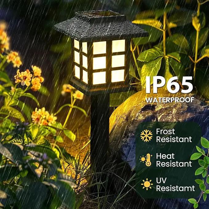 GIGALUMI Solar Outdoor Lights，8 Pack LED Solar Lights Outdoor Waterproof, Solar Walkway Lights Maintain 10 Hours of Lighting for Your Garden, Landscape, Path, Yard, Patio, Driveway by GreenHaven Gardens