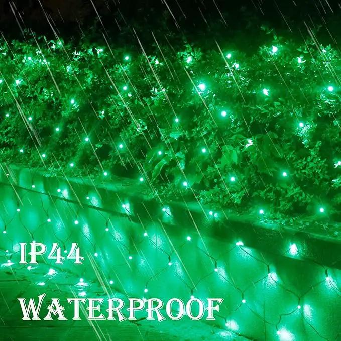 Green Net Outdoor Mesh Lights for St Patrick's Day, 14.8ft x 5ft 300 LED String Lights, 8 Modes Connectable Fairy Mesh for Christmas, Bushes, Tree, Party, Garden Decor by GreenHaven Gardens