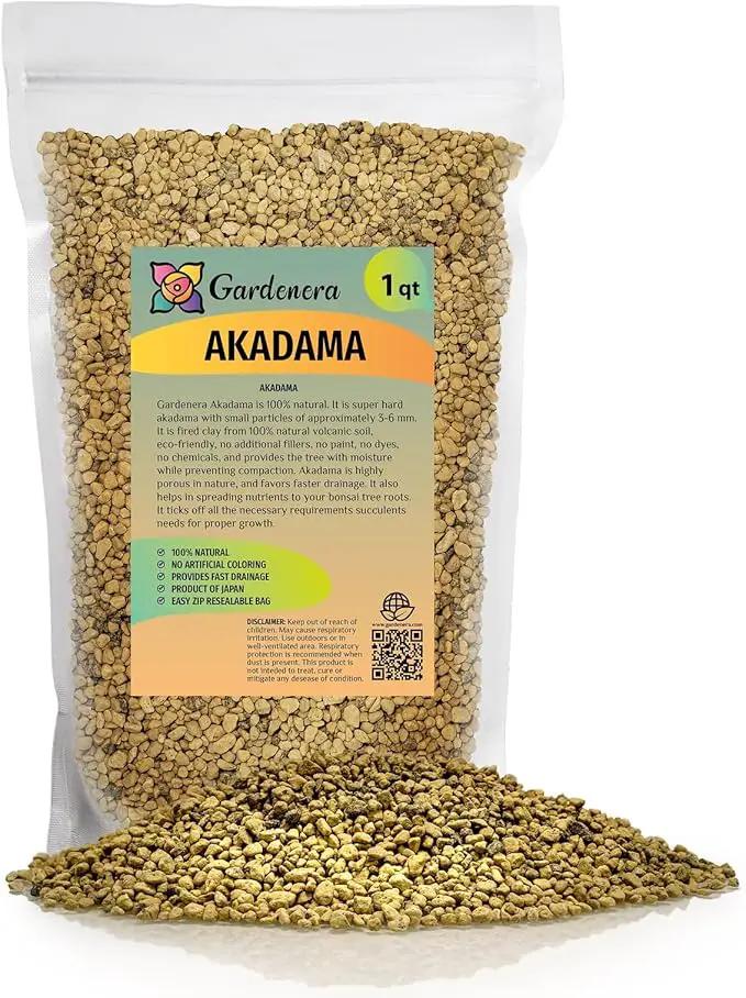 Pure Hard Akadama for Bonsai/Succulent Soil - (3mm-6mm) Small Grain for Cactus, Bonsai Plants Soil Amendment, Prevent Over Water, Provides Optimal Water Retention, Fast Drainage (1 Quart) by GreenHaven Gardens