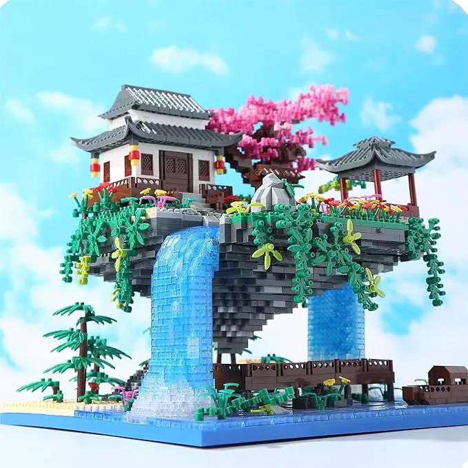 Cherry Blossom Tree Building Set with Gift Box, Original Music Cherry Blossom Tree House(Type :Symphony), Japanese Sakura Tree House Lights Building Kit3320 Pcs, Cherry Bonsai Building Set. by GreenHaven Gardens