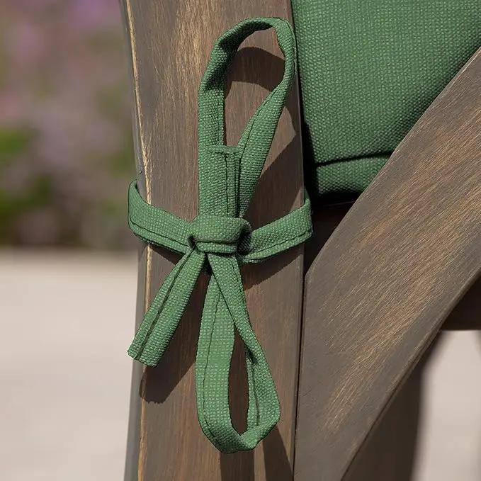 Arden Outdoor Seat Cushion, 19 x 19, Rain-Proof, Fade Resistant Bright Moss Green Leala by GreenHaven Gardens