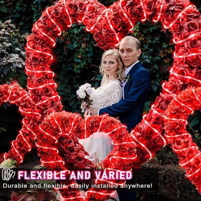 66FT 200 LED Rope Lights for Outside, Christmas String Lights with Waterproof 8 Modes, Flexible and Connectable Plug in Fairy Lights for Outdoor Indoor Bedroom Patio Wedding Decorations, Red by GreenHaven Gardens