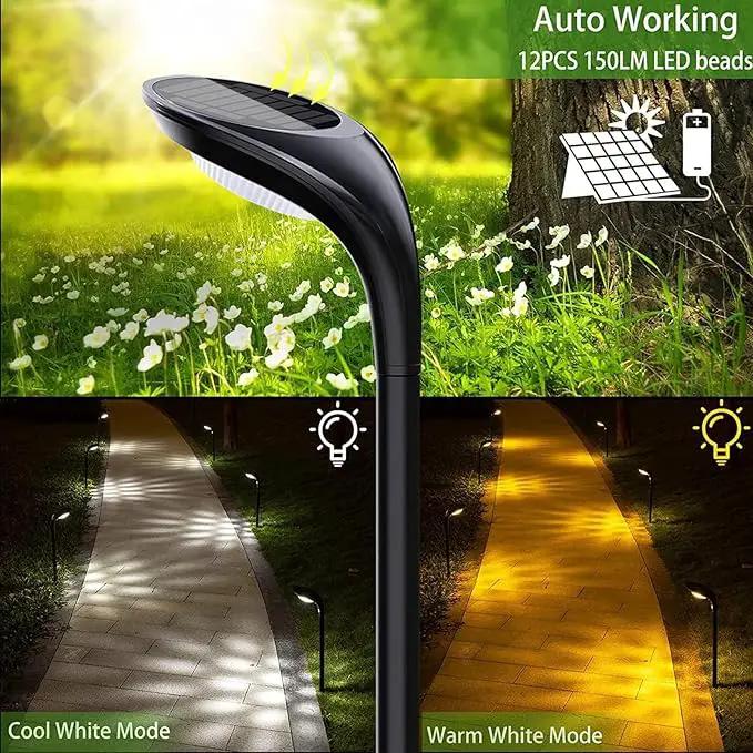 JSOT 150 Lumen Bright Solar Outdoor Lights,4 Pack Solar Pathway Lights Waterproof Landscape Lighting Path Light for Garden Decor Walkway Yard Driveway Holiday Decorative Lamp by GreenHaven Gardens