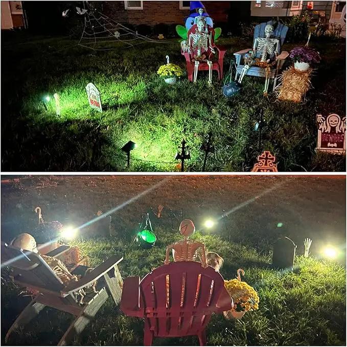 Solar Lights Outdoor Waterproof IP65, 76 LED 3 Lighting Modes Solar Spot Lights Outdoor Yard Garden Landscape Pathway (Warm White, 4 Pack) by GreenHaven Gardens