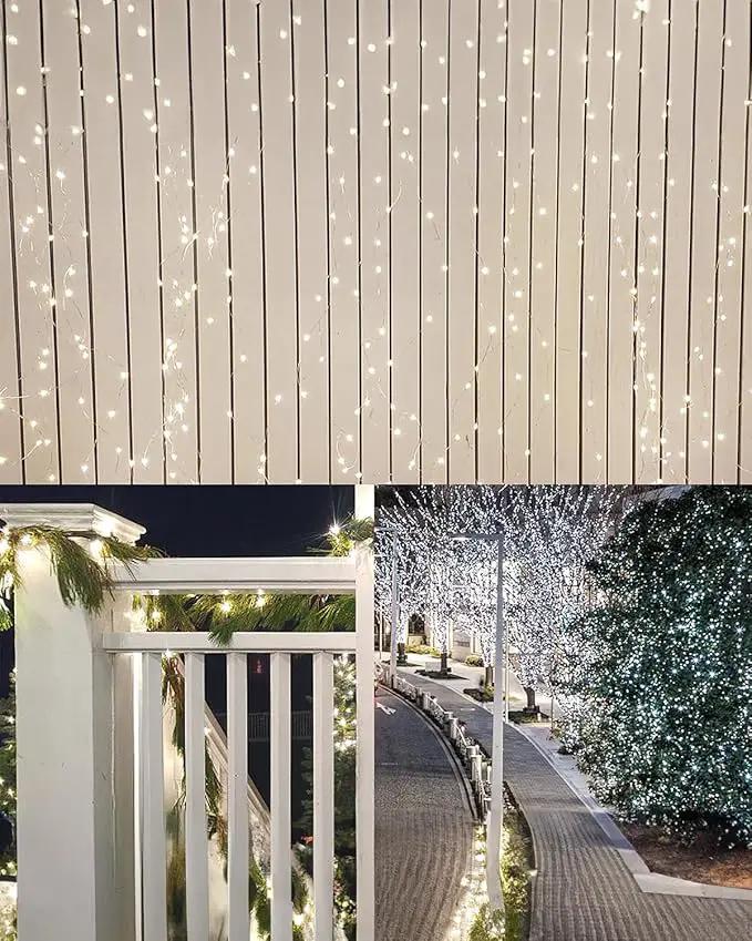 Twinkle Star 2 Pack Solar Christmas Lights Outdoor, Total 80FT 240 LED Solar Fairy Lights Waterproof with 8 Modes, Christmas Trees Light for Patio Garden Party Backyard Wedding Decor, White by GreenHaven Gardens