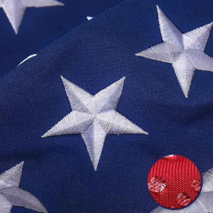 American Flag 4x6 Ft ，Upgraded Thickened - Spun Polyester Series Fade-Resistant Ultra Durable Tear-Resistant Heavy Duty Flags Heavy Duty, Embroidered Stars, Sewn Stripes, Brass Grommets by GreenHaven Gardens