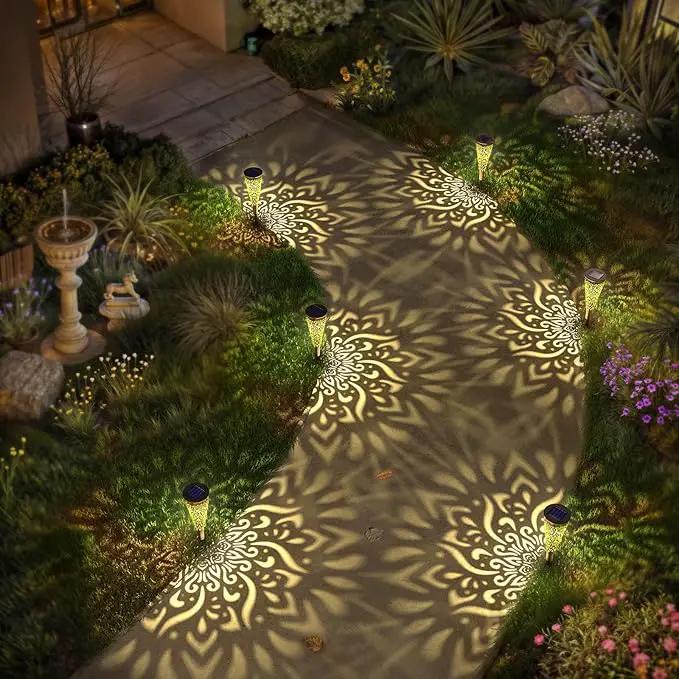 6 Pack Solar Lights Outdoor Garden Decorative Solar Garden Lights with Warm Light Waterproof Solar Pathway Landscape Lights for Path Patio Backyard Walkway Yard Garden Decor (Gold, 6Pcs) by GreenHaven Gardens
