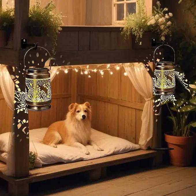 KY&BOSAM Pet Dog Memorial Solar Lights Outdoor Garden Decor Solar Lanterns Outdoor Waterproof Metal Light Memorial Gift, Pet Loss, Pet Sympathy, Thoughtful Dogs and Cats Remembrance, Bereavement Gift by GreenHaven Gardens