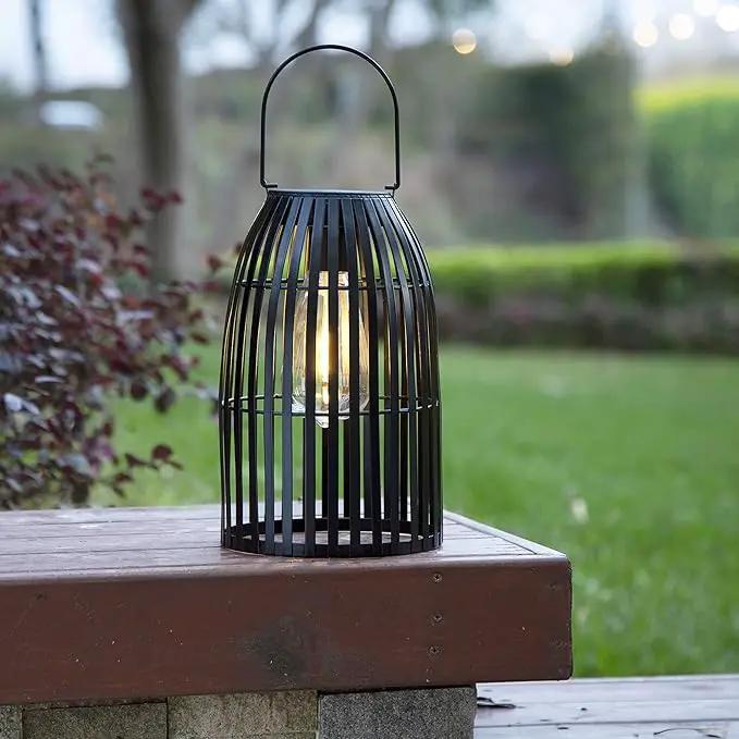 Solar Lantern Outdoor Waterproof Hanging Metal Birdcage Shaped Lantern Decorative Solar Light for Garden Yard Patio Porch by GreenHaven Gardens