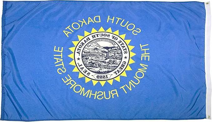 FlagSource South Dakota Nylon State Flag, Made in the USA, 4x6' by GreenHaven Gardens