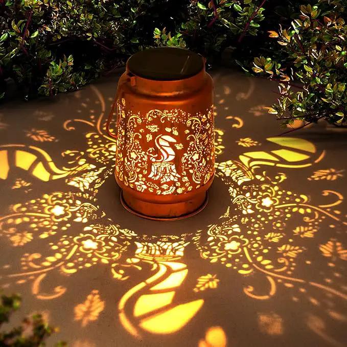 Solar Lanterns Outdoor Garden Decor, Gifts for Women, Mom, Grandma, Birthday, Thanksgiving, Decorative Waterproof Hanging Metal LED Light for Yard, Patio, Lawn, Landscape, Backyard (Squirrel) by GreenHaven Gardens