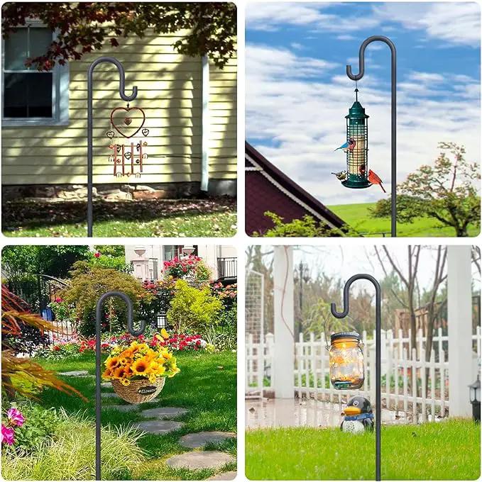 Shepherd Hooks 79 Inch Adjustable for Bird Feeder Lantern Plant Hook Garden Stake Plant Stand Hanger for Outdoor Flower Basket, Bird Feeder Hanger Weddings Decor by GreenHaven Gardens