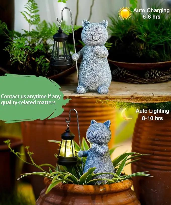 Solar Statue for Garden Decoration: Outdoor Sculpture for Yard Lawn Home House Balcony Patio - Unique Housewarming Gift for Lover Mom Women Grandma by GreenHaven Gardens
