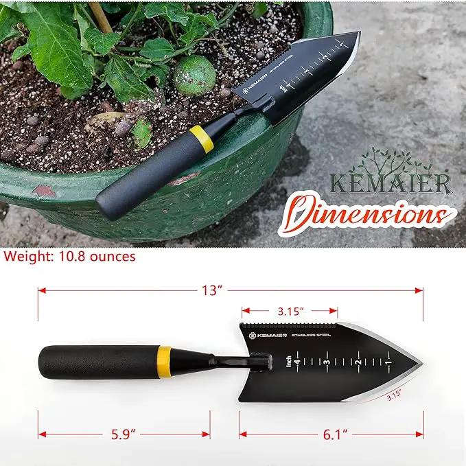 3 - in - 1 Garden Tool Set: Heavy - Duty Stainless - Steel Hand Cultivator, Transplant Serrated Shovel, and Dandelion Weeder, Widely Applied in Garden Weeding, Soil Loosening, and Planting by GreenHaven Gardens