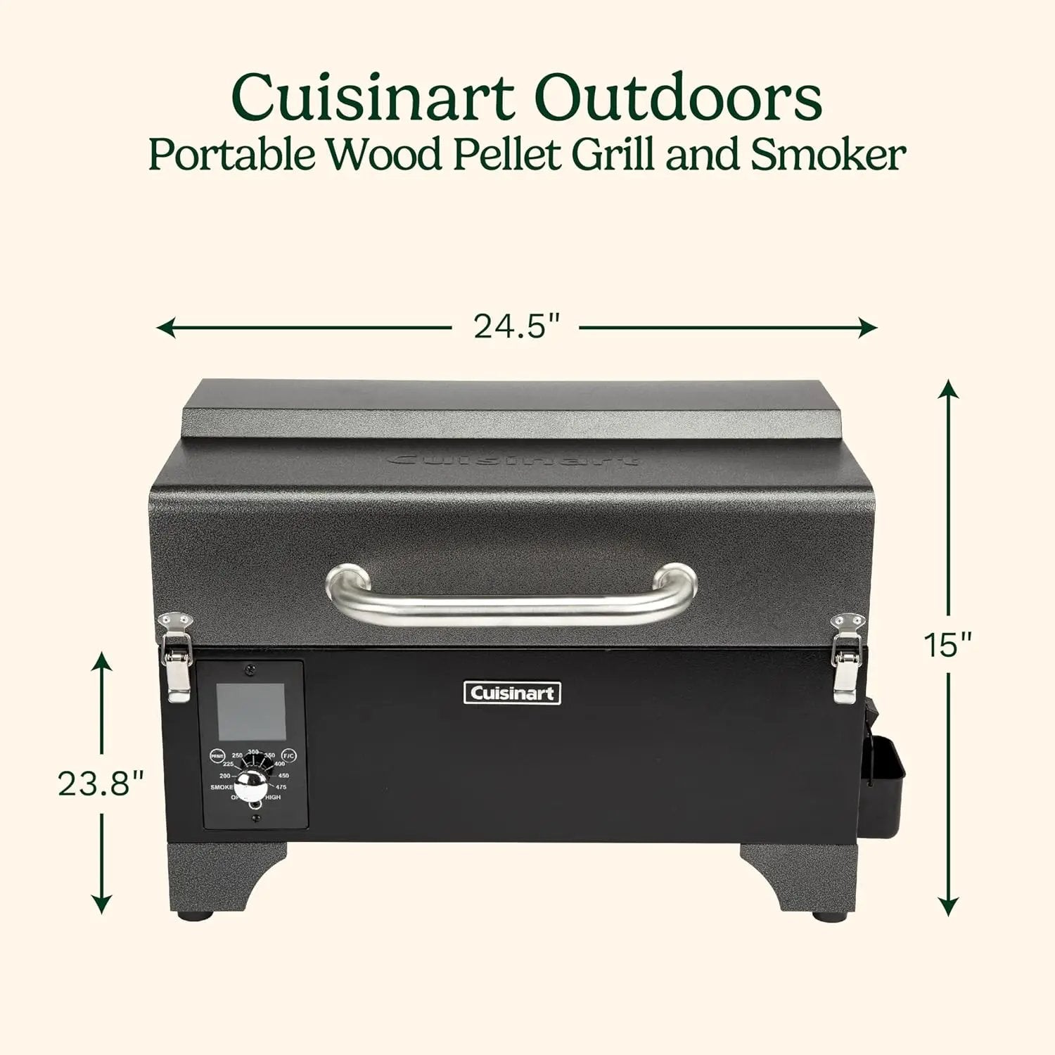 Cuisinart 8-in-1 Portable Wood Pellet Grill and Smoker, Compact for RV, Tailgates, Camping, and Backyard Cooking, Smoky Flavor, Versatile Meat Smoker by GreenHaven Gardens