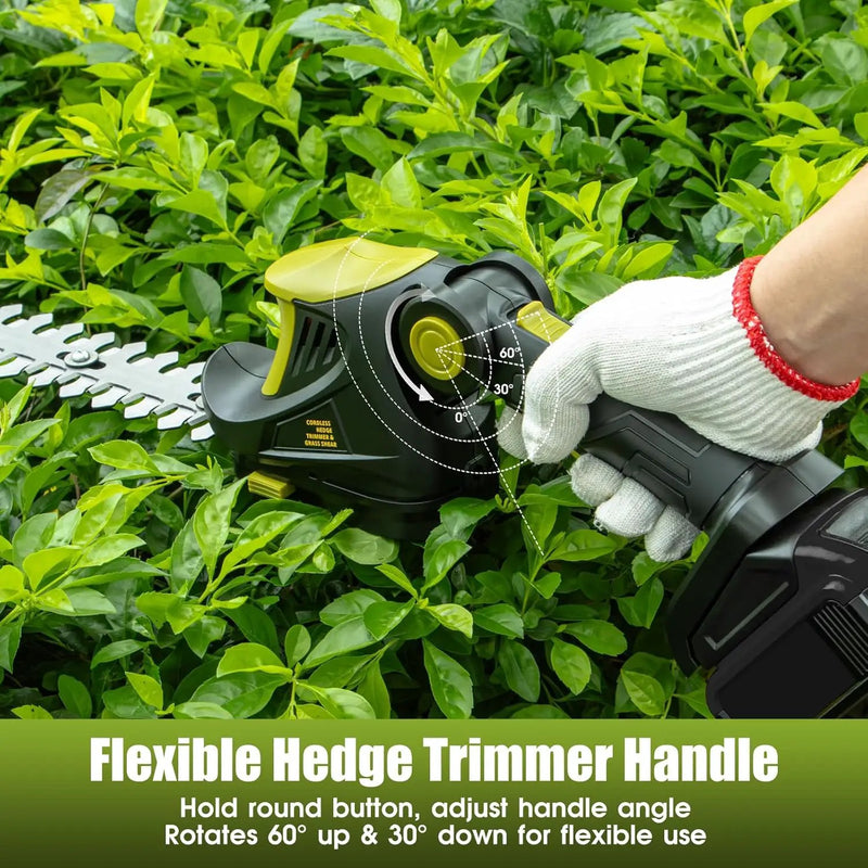 Hedge Trimmer Cordless for DEWALT 20V MAX Battery, 1200RPM Grass Trimmer Electric Hedge Trimmer, 2 in 1 Design, Perfect for Yard, Garden, and Lawn Care(Battery Not Included) (Green) by GreenHaven Gardens