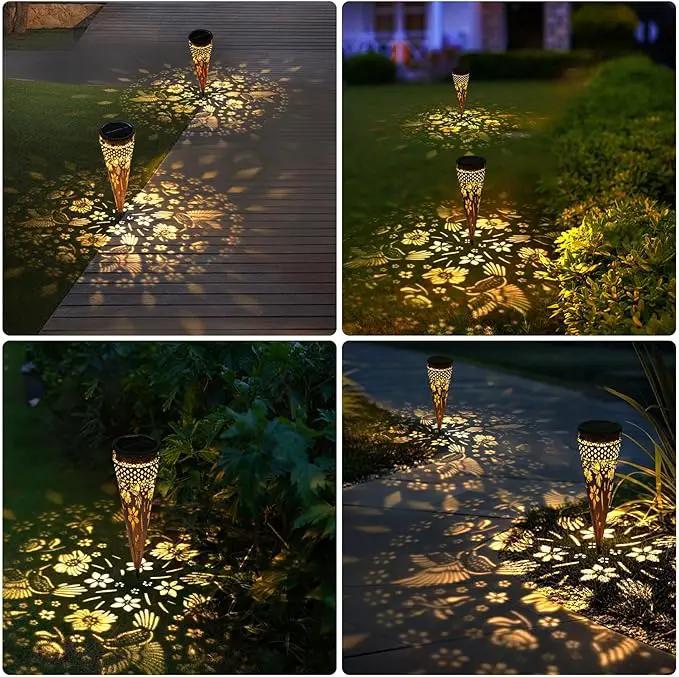 KAIXOXIN Solar Garden Lights, Metal Hummingbird Pathway Lights, Outdoor Landscape Lighting for Patio, Backyard, Walkway (Hummingbird, 4) by GreenHaven Gardens
