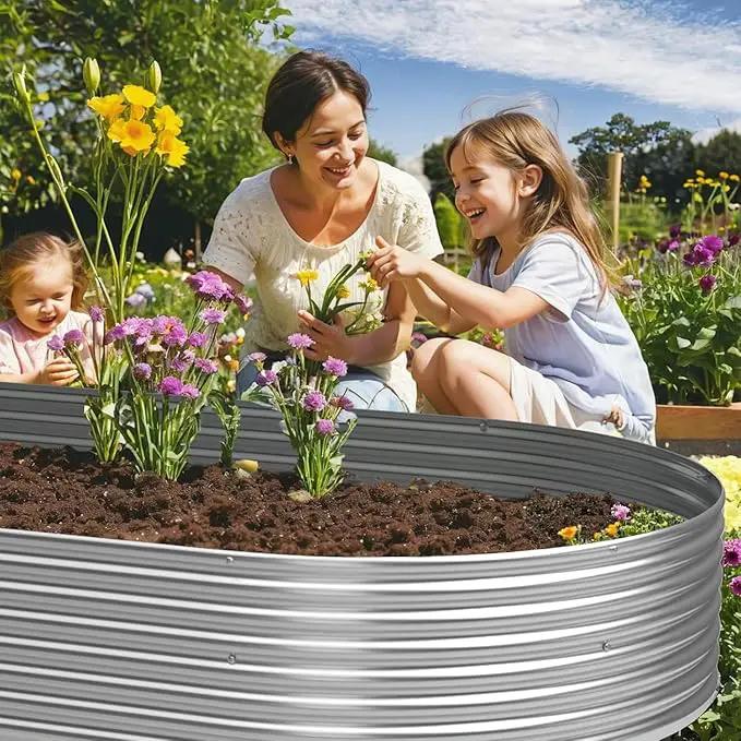 3 Pack 6x3FT Galvanized Raised Garden Bed Outdoor,Metal Garden Bed for Vegetables,Steel Raised Beds for Gardening,Above Ground Garden Box for Flower-QIA by GreenHaven Gardens