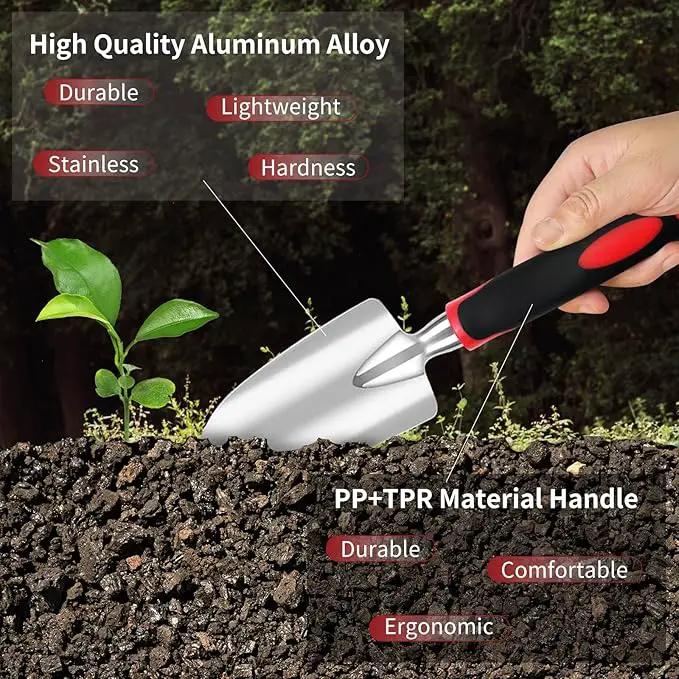 Gardening Tool Set, 8 Pieces Aluminum Heavy Duty Gardening Kit with Ergonomic Handles, Gardening Bag, Ideal Gardening Tool Set - Gifts for Men and Women by GreenHaven Gardens