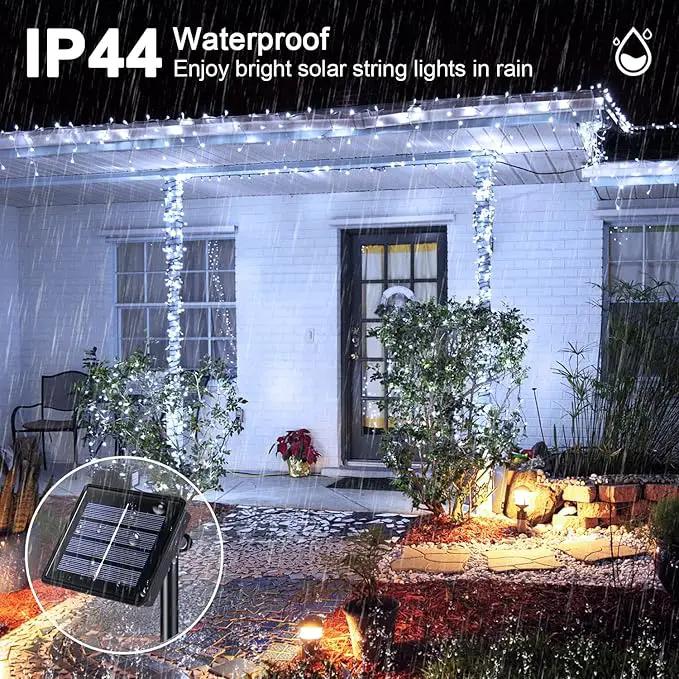 JMEXSUSS 2 Pack Solar String Lights Outdoor Waterproof, Total 400 LED 151FT Solar Christmas Lights Outdoor, 8 Modes White Solar Light for Outside Yard Patio Tree Garden Christmas Decorations by GreenHaven Gardens