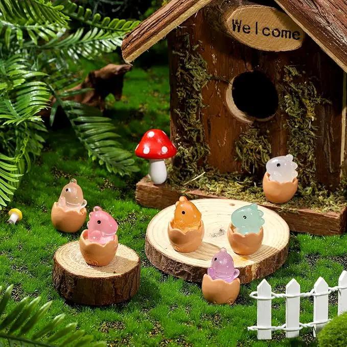 Libima 50 Pcs Mini Resin Luminous Dinosaur Figures Glow in The Dark Dinosaur Miniatures Resin Tiny Animal Figurines for Fairy Landscape Garden Aquarium Dollhouse Decor(Dinosaur) by GreenHaven Gardens