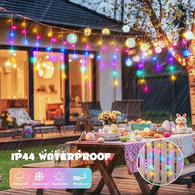 JMEXSUSS 400 LED 38.8 FT Easter Lights String Outdoor, Connectable Pastel Icicle Lights Indoor Outdoor for Easter Spring House Garden Party Decorations by GreenHaven Gardens