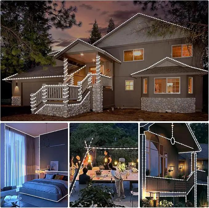 184FT 1000LED Rope Lights Outdoor, Outside LED Rope Lights Plug in String Lights Waterproof 8 Modes Clear Tube Lights for RV Camping Pool Patio Garden Christmas Tree Holiday Decoration(Cool White) by GreenHaven Gardens