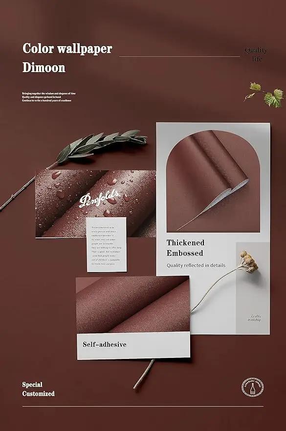 Dimoon 78.7''x17.7'' Red Peel and Stick Wallpaper Contact Paper Modern Self Adhesive Wall Paper Removable Renter Friendly Textured Solid Color Shelf Cabinet Vinyl Roll (78.7''x17.7'',Bordeaux Red) by GreenHaven Gardens
