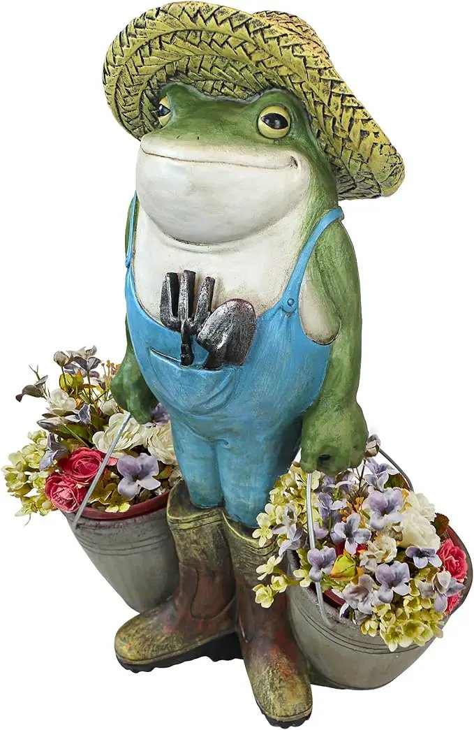 Design Toscano Buckets The Garden Frog Statue by GreenHaven Gardens