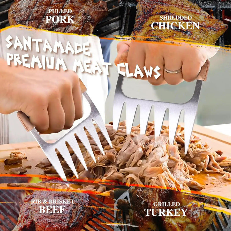 Birthday Gifts for Dad, Best Dad Ever Gifts, Stainless Steel Meat Shredder Claws for Pulled Pork, Chicken BBQ Smoker Accessories, Grilling Gifts Christmas Stocking Stuffers with Stylish Gift Box by GreenHaven Gardens