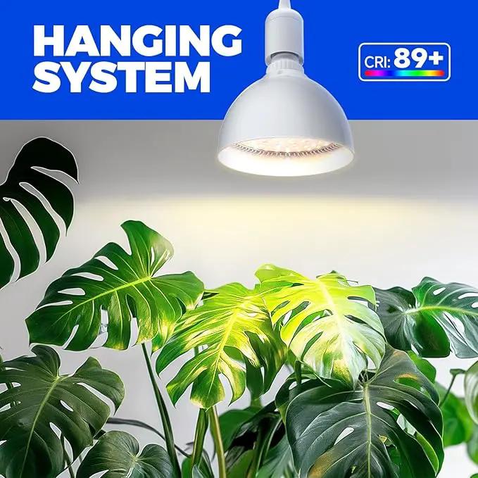 Barrina Hanging Grow Lights for Indoor Plants, 25W Full Spectrum, with Timer and 16.4FT Power Cord, Pendant Plant Lights for Indoor Growing, Large Tall Plant, Garden, Flowers, Greenhouse by GreenHaven Gardens