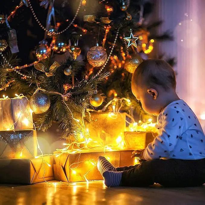 Quntis 328ft 500 LED Christmas String Lights, Waterproof Outdoor/Indoor Fairy Lights 8 Modes Plug in, Warm White Clear Wire for Home Bedroom Wedding Party Holiday Garden Tree Decorations Lighting by GreenHaven Gardens
