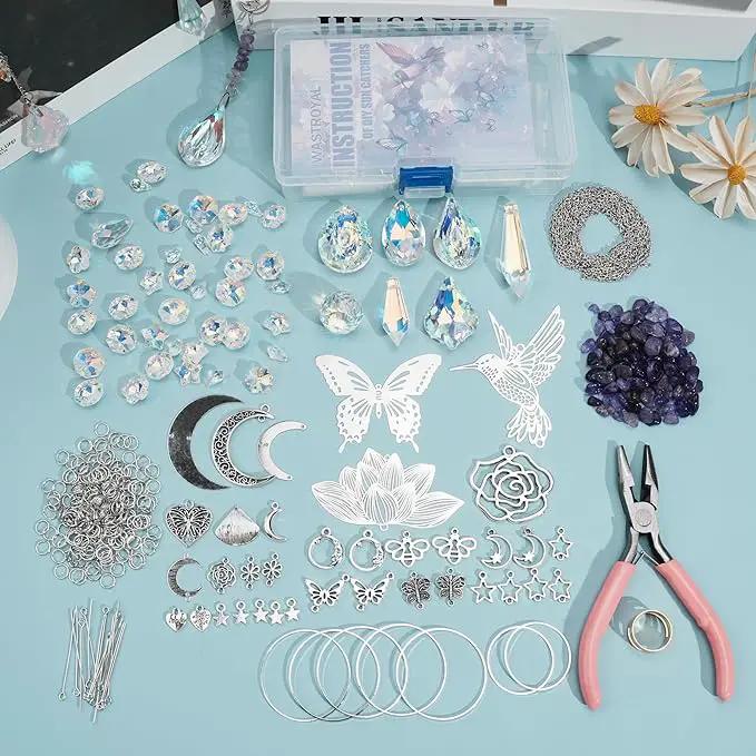 10 Sets DIY Suncatchers 420pcs Sun Catchers Making Supplies Kit Crafts for Adults Hanging Prism Sun Catcher with Crystals Rainbow Maker for Indoor Window Home Wedding Garden Spring Decor (hummingbird) by GreenHaven Gardens
