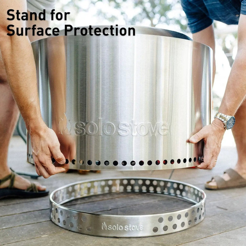 Solo Stove Yukon Big Yard Bundle 2.0 | Incl. Yukon Smokeless Fire Pit with Stand, Shelter, Shield, Portable for Wood Burning, Removable Ash Pan, Stainless Steel, H: 19.8in x Dia: 27in, 50.85lbs by GreenHaven Gardens