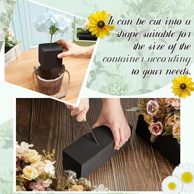 Lallisa 8 Pcs Reusable Floral Foam Blocks 9 x 3 x 3 Water Weather Resistant Dry Floral Foam for Artificial Flower Arrangements Outdoor Flower Boxes Outside Hanging Planters Wedding Home Decor (Black) by GreenHaven Gardens