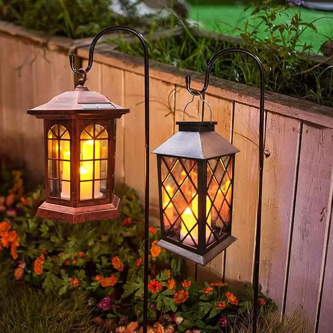 Solar Outdoor Waterproof Hanging Lantern, Yard Decorative Solar Lights PVC Upgrade 3 LED Flickering Flameless Candle Decorative Lights for Garden(Garden Candle) by GreenHaven Gardens
