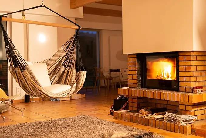 LA SIESTA® - XL King Habana Cotton Hammock Chair & CasaMount - Hanging Chair w/Suspension Kit for Walls Ceilings & Square Beams - Indoor Outdoor Swing Hanging Chair Bedroom Patio Balcony - Zebra by GreenHaven Gardens