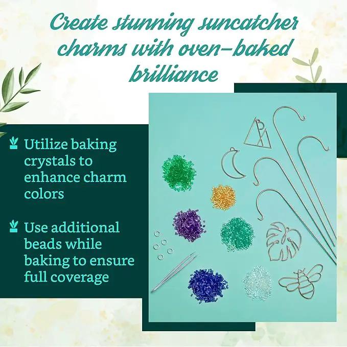 Craft Crush Plant Charms Kit – Makes 4 Suncatcher Charms for Plants – Metal Garden Stakes & Decorative Ornaments for Plant Lovers, Gift, Home Decor, Teens & Adults - DIY Art & Craft Kit - Ages 13+ by GreenHaven Gardens