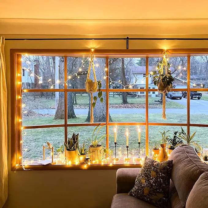 JMEXSUSS Connectable Warm White String Lights Indoor Bedroom, 8 Modes Christmas String Light Plug in Classroom Lights, 33ft 100 LED Fairy Twinkle Light Outdoor for Classroom Christmas Tree Decor by GreenHaven Gardens